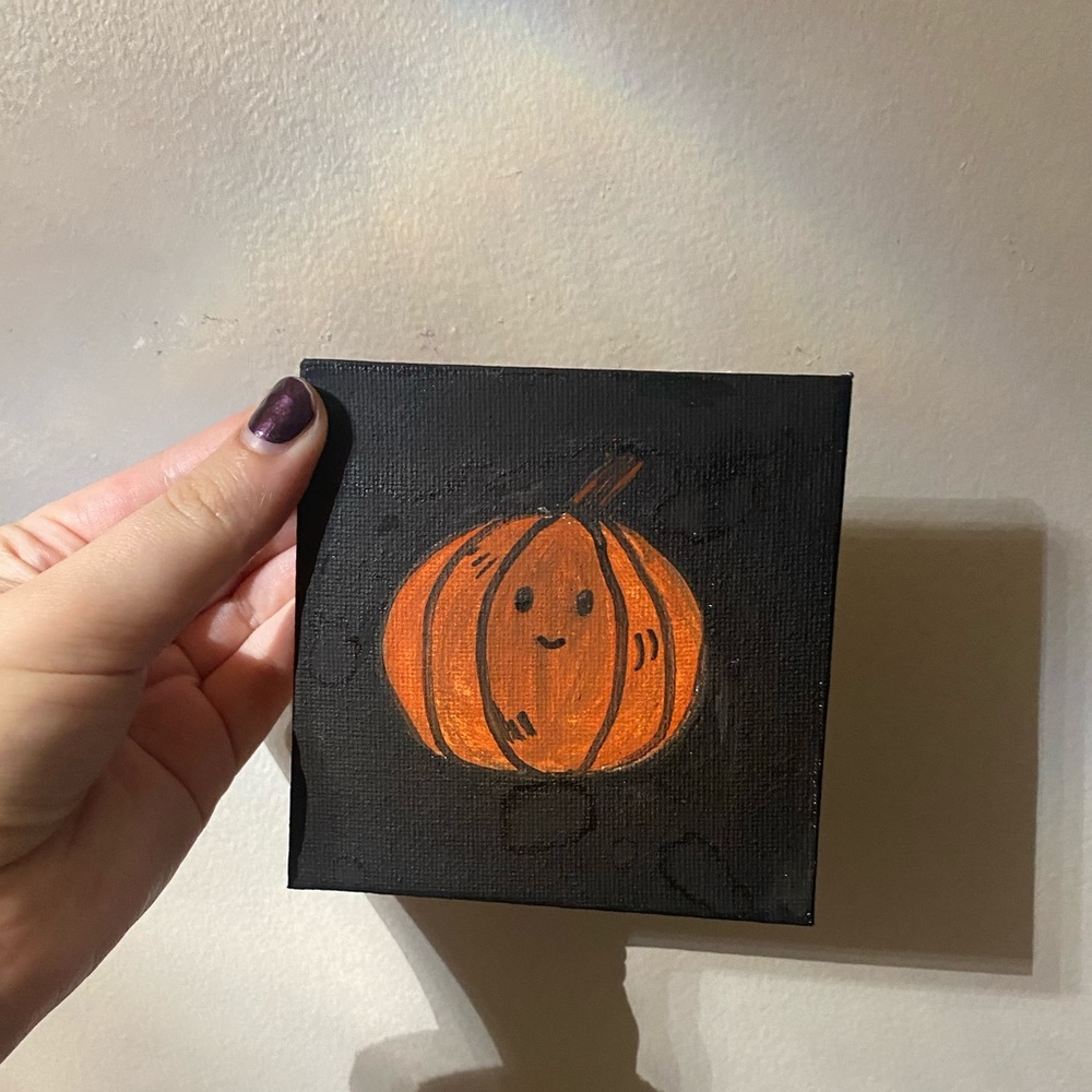 Mini Pumpkin Painting on Canvas
